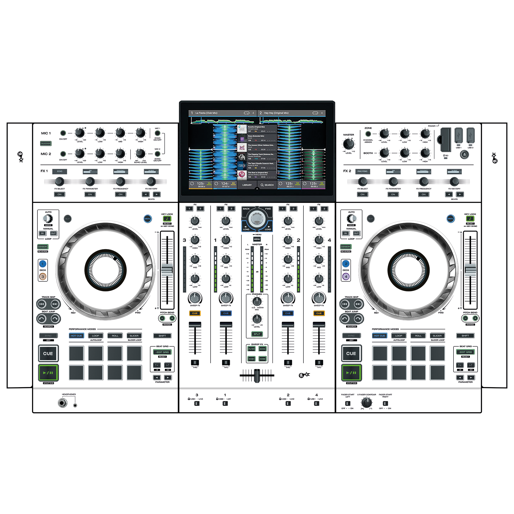 Denon DJ - PRIME 4 - DJ SKINS